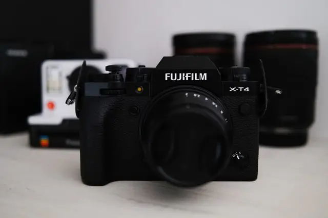 Fuji X-T4, one of the better vlogging cameras with a flip screen