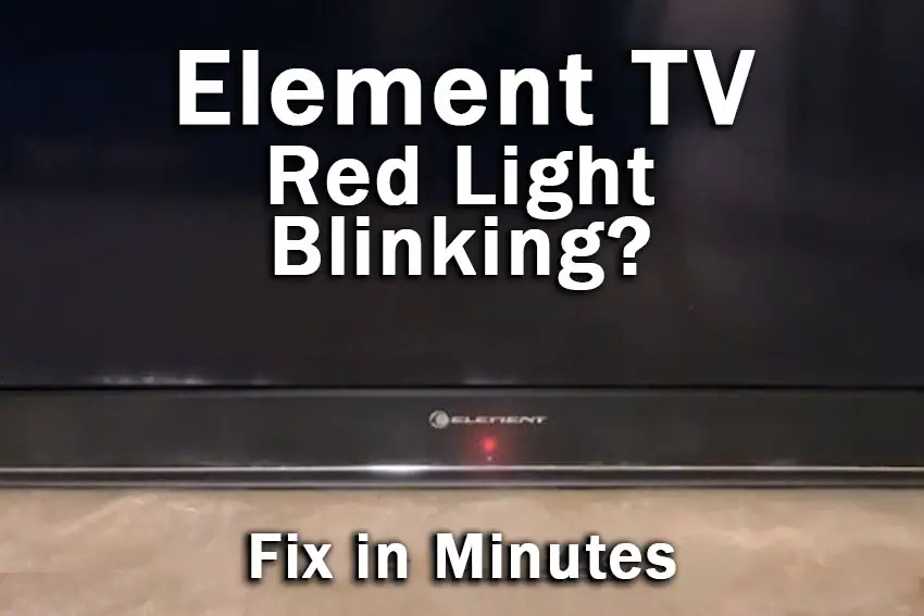 element tv red light blinking
