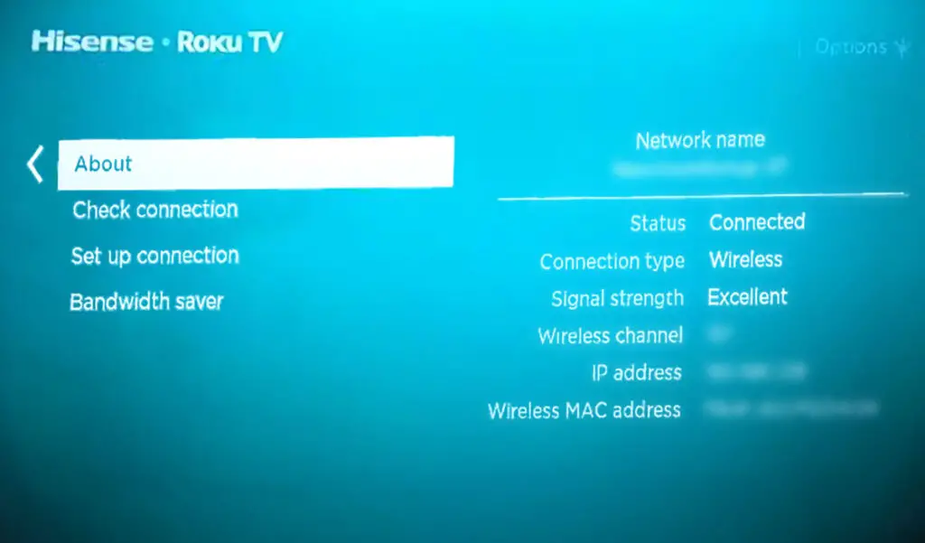 hisense roku tv wifi network settings