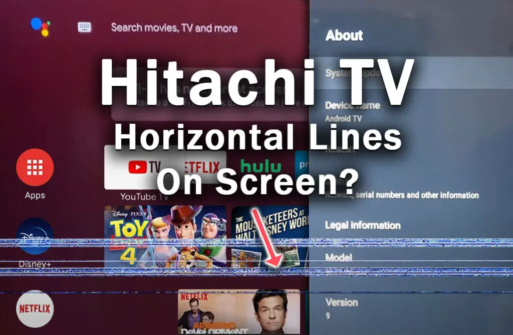 hitachi tv horizontal lines on screen