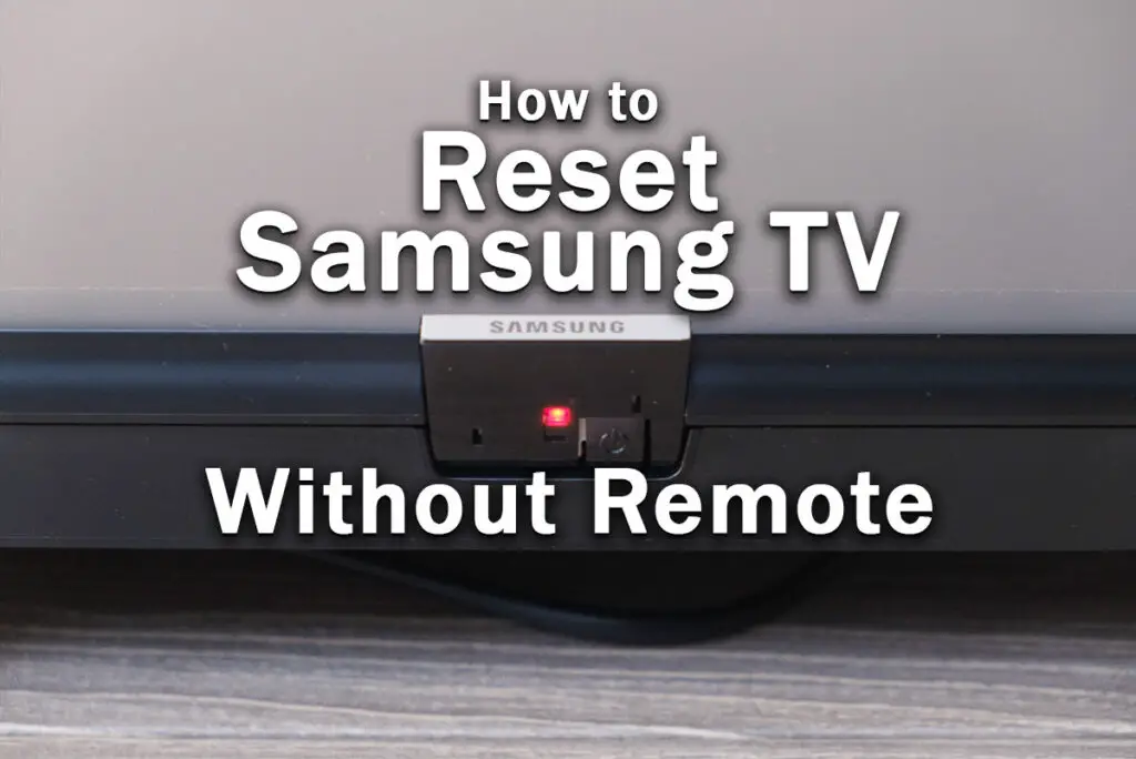 how to reset samsung tv without remote