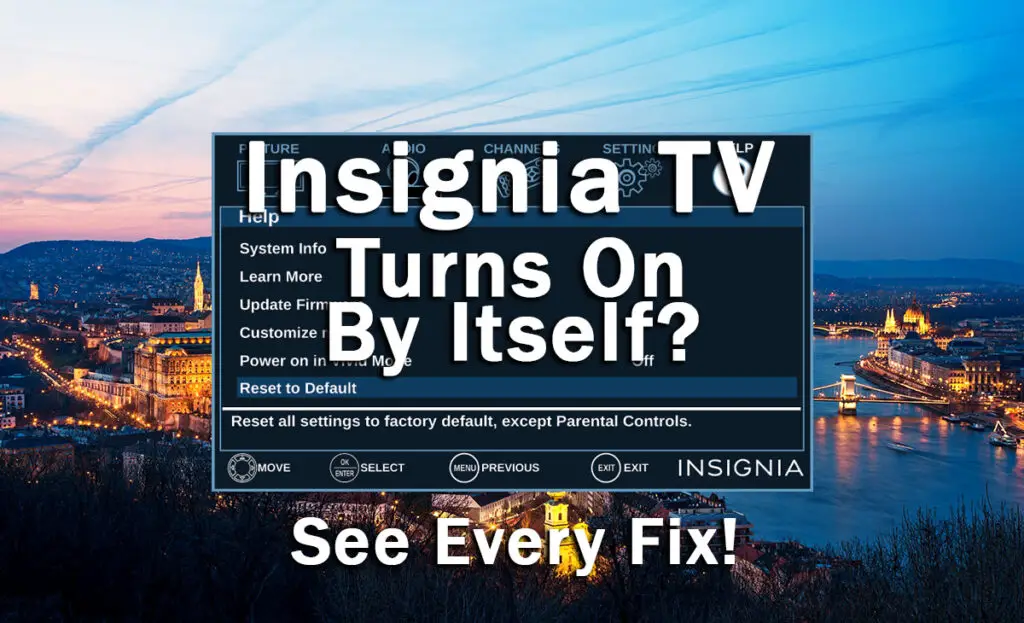 insignia tv turns on by itself