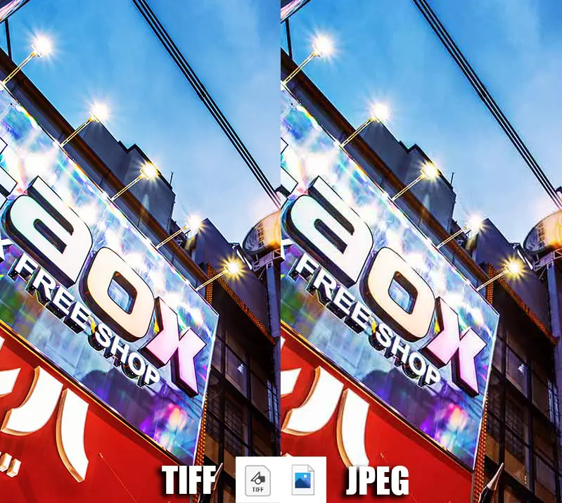 JPEG vs TIFF example
