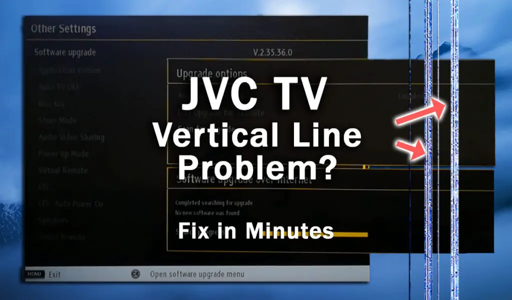 jvc tv vertical line problem