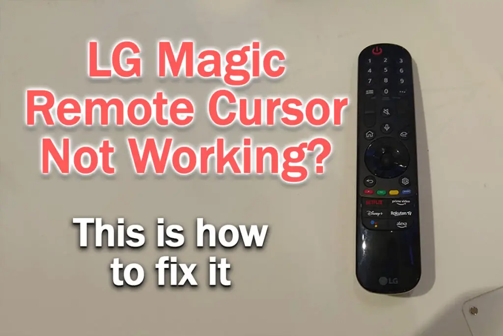 lg magic remote cursor not working