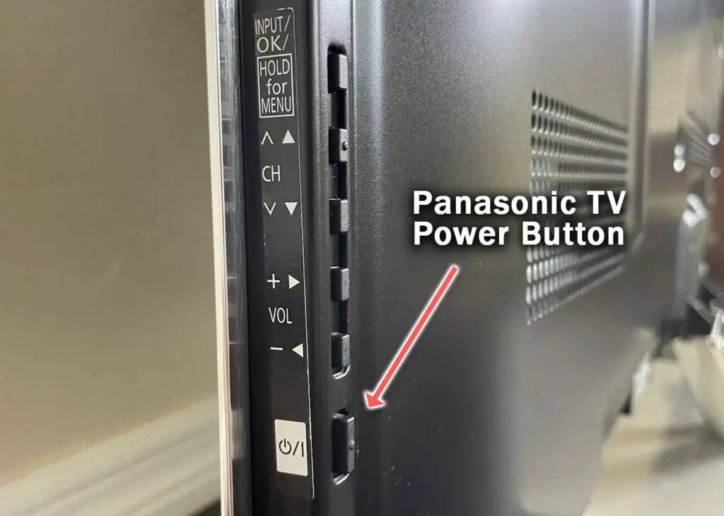 panasonic tv power button