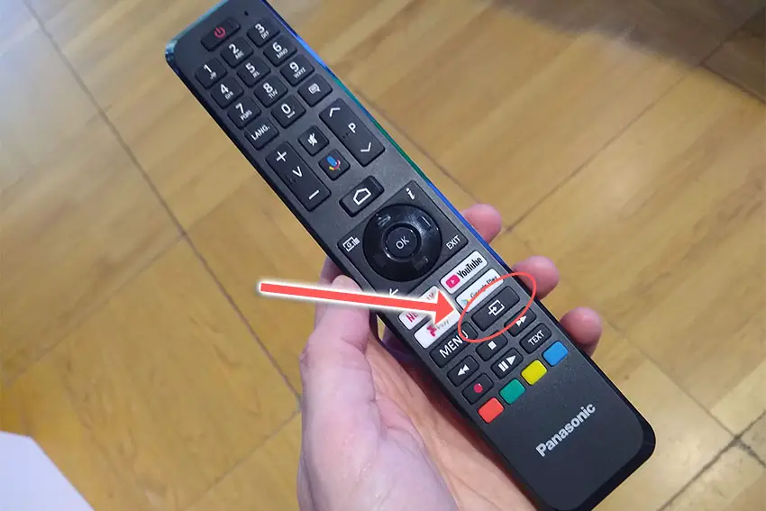 panasonic tv remote input button