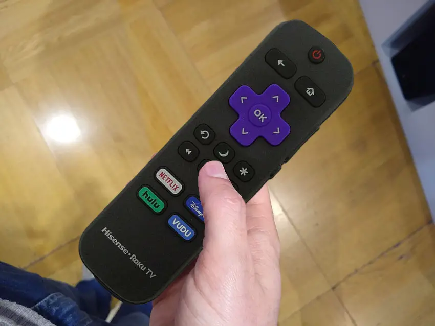 press the buttons on the roku tv remote