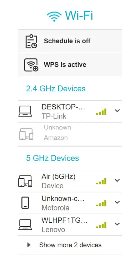 router wifi 2.4ghz setting