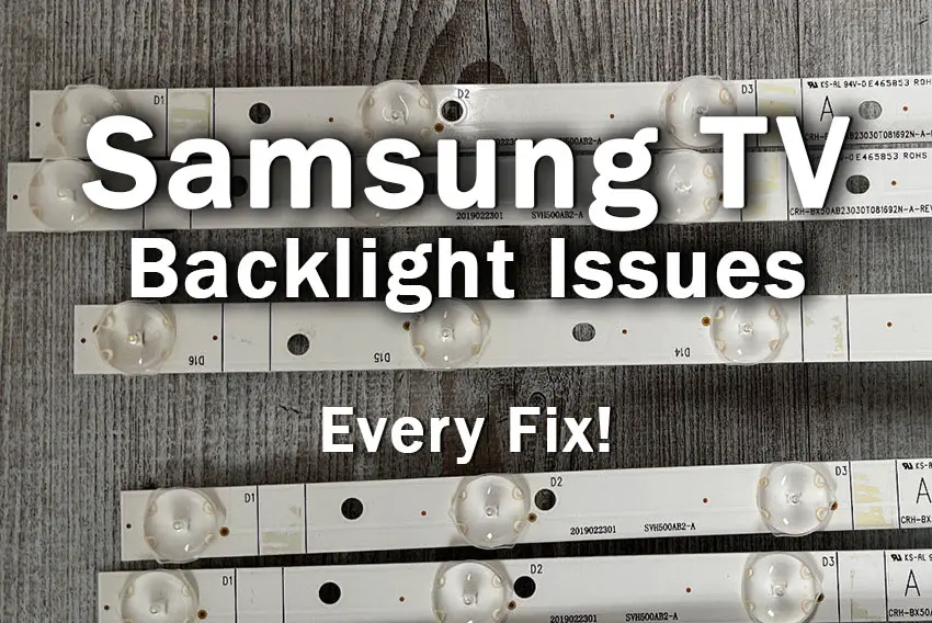 samsung tv backlight issue