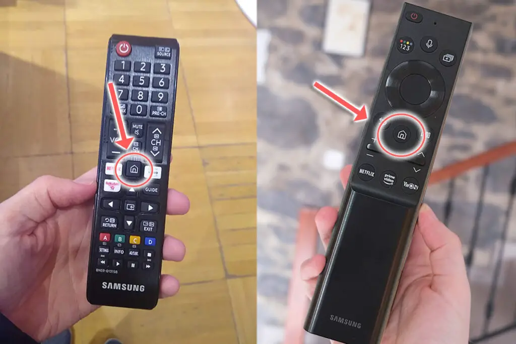 samsung tv remote home buttons