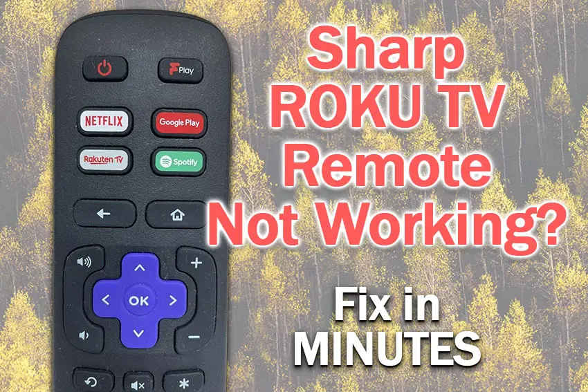 sharp roku tv remote not working