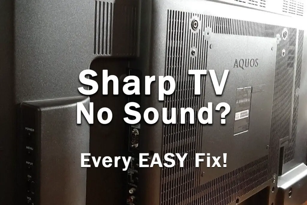 sharp tv no sound