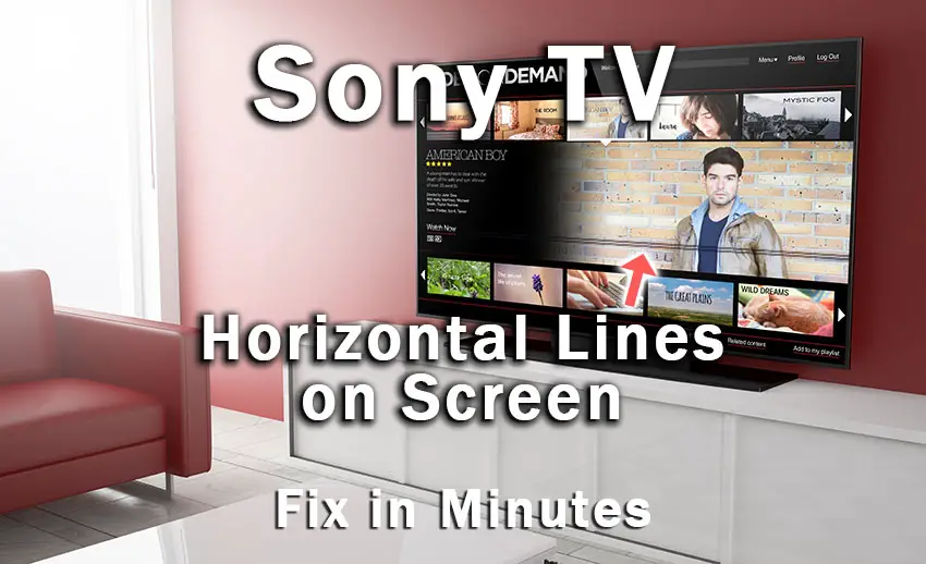 sony tv horizontal lines