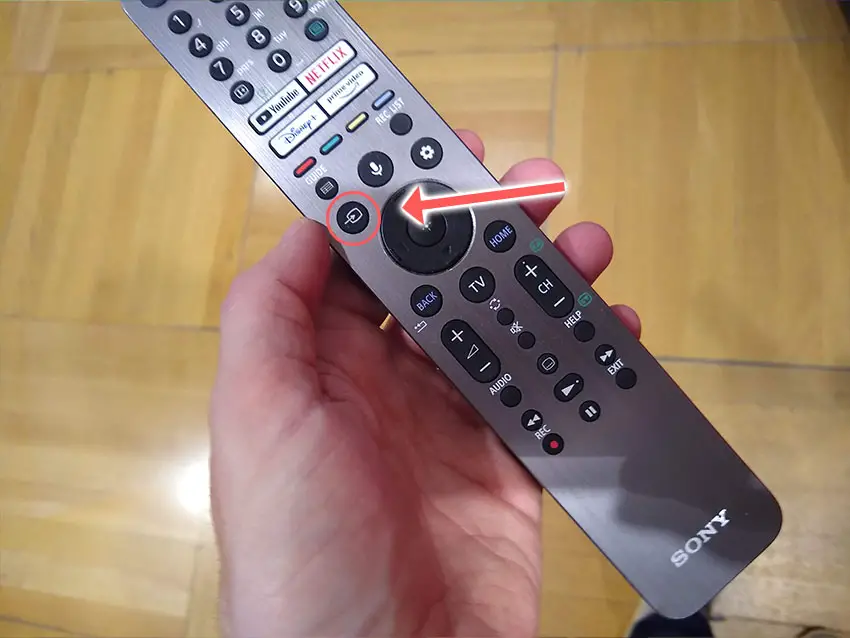 sony tv remote source button