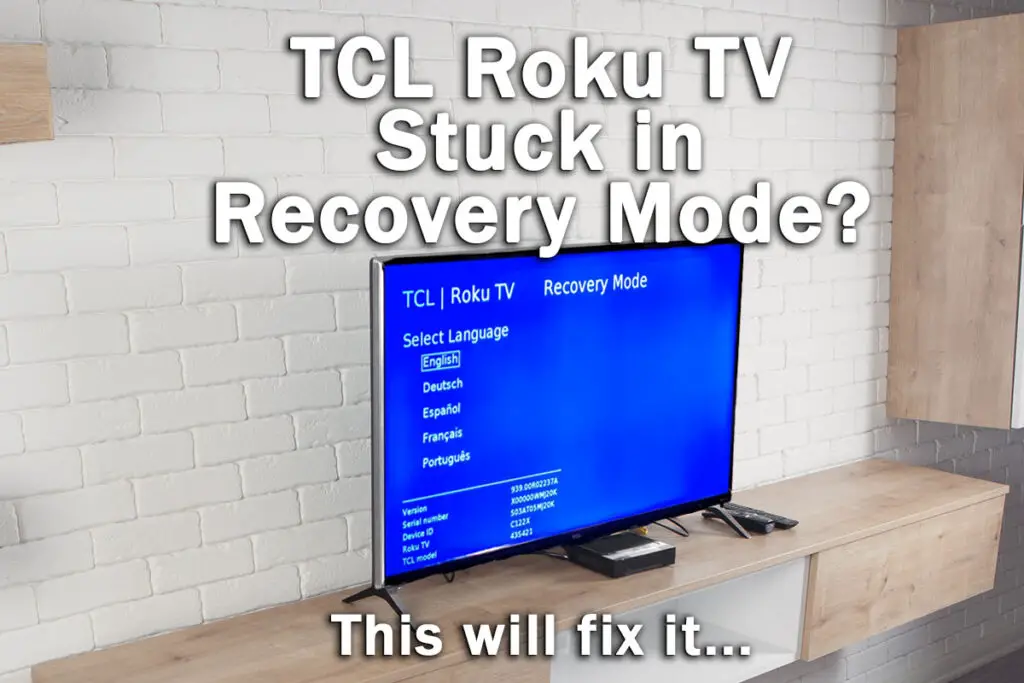 tcl roku tv stuck in recovery mode