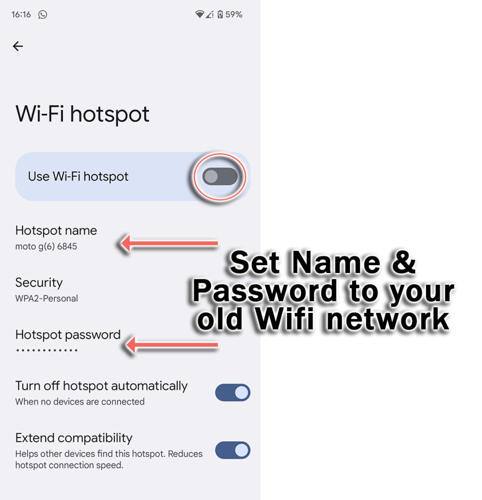 use phone as wifi hotspot
