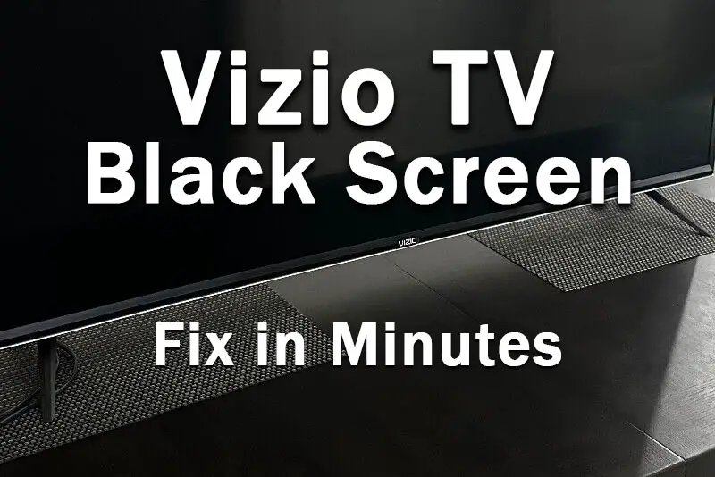 vizio tv black screen