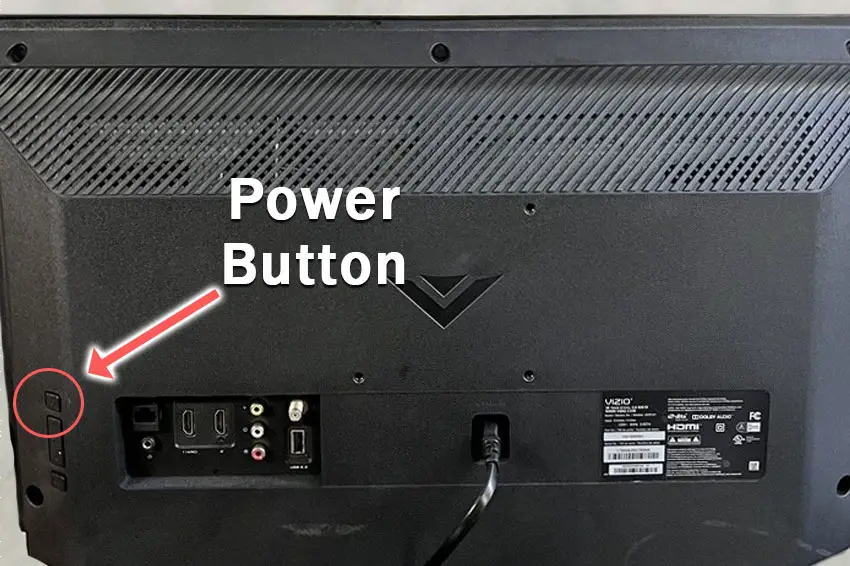 vizio tv power button