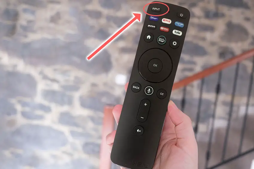 vizio tv remote input button