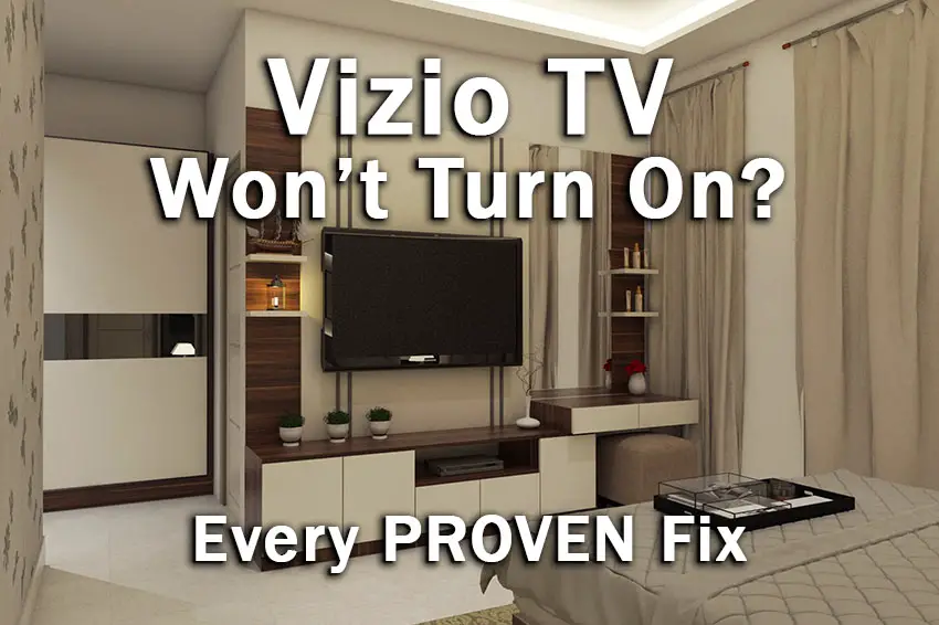 vizio tv won't turn on