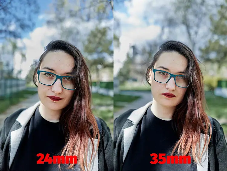224mm vs 35mm for portraits