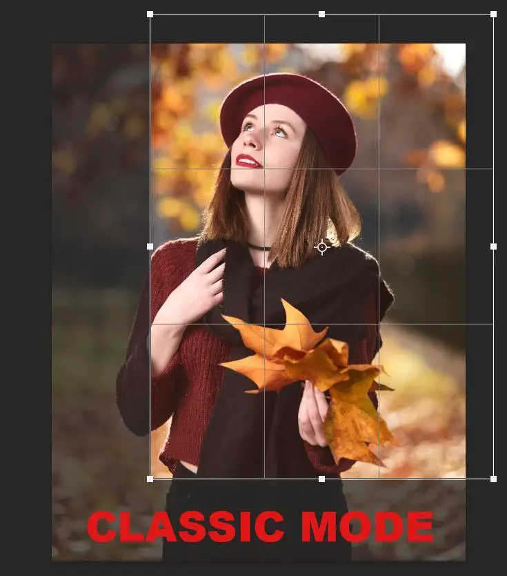 classic crop in photoshop