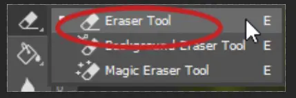 eraser tool photoshop