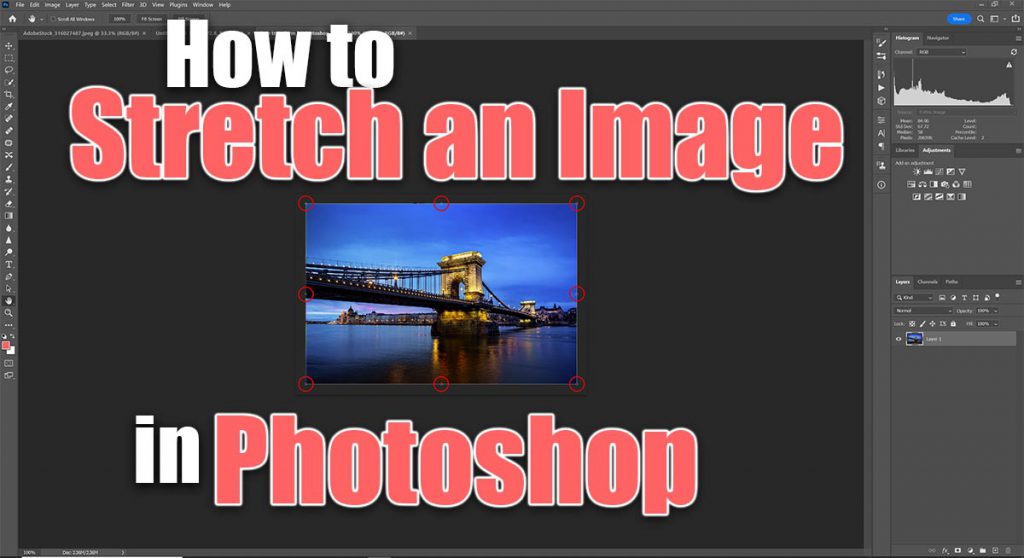 how to stretch an image in photoshop