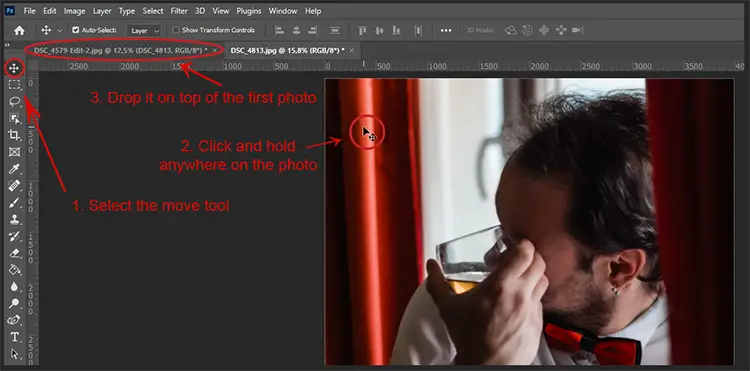 import a photo into photoshop