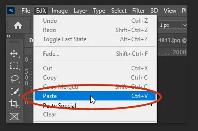import an image into photoshop