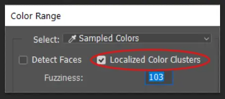 localized color clusters