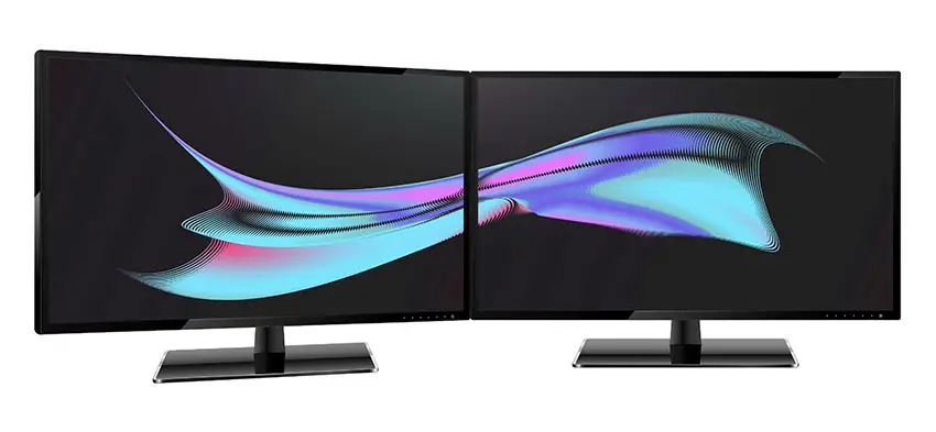 dual 27-inch monitors