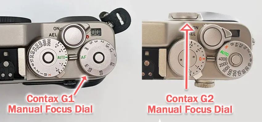 contax g1 and g2 manual focus dial