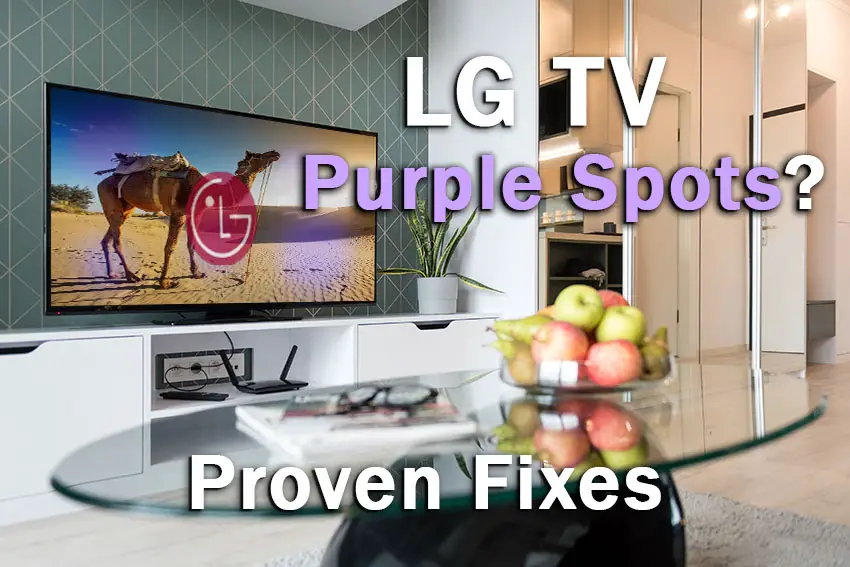 lg tv purple spots