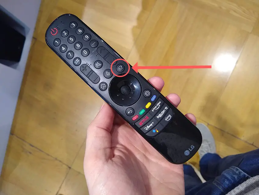 lg tv remote input button