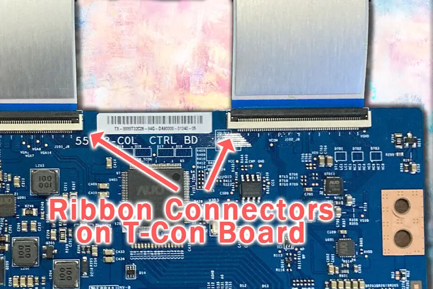 TCL tv t con ribbon cables