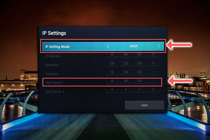 hisense tv dns ip settings