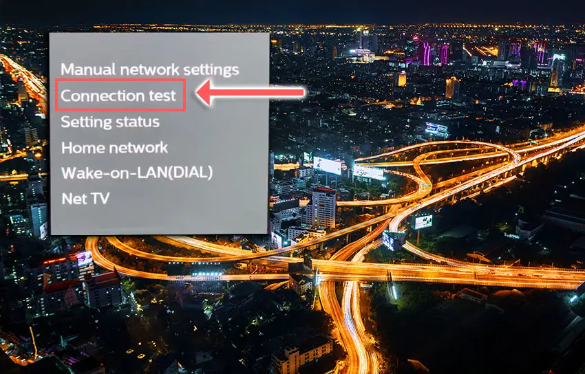 philips tv network connection test