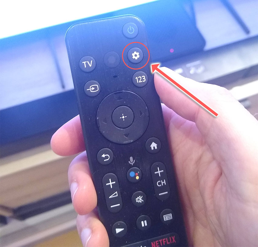 tv remote settings button