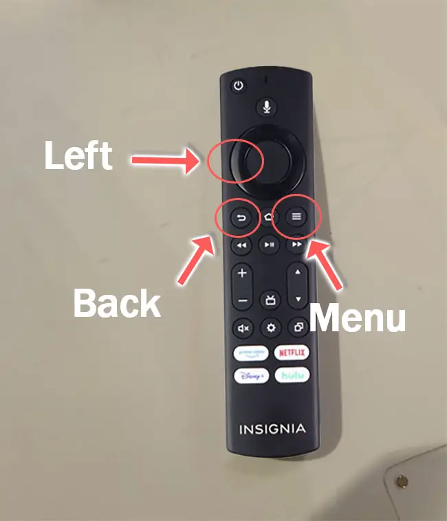 insignia fire tv remote reset