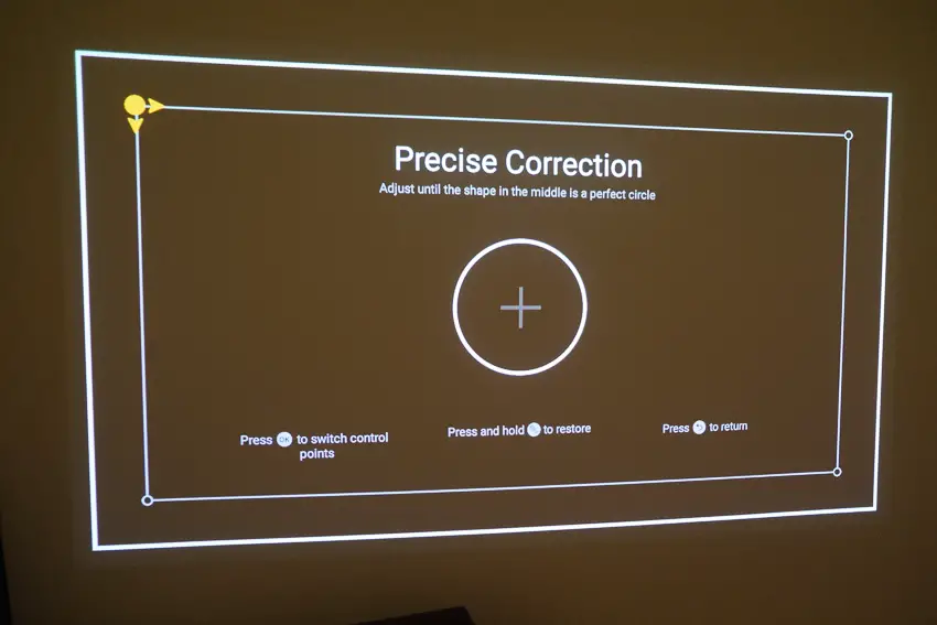 XGIMI precise correction screen