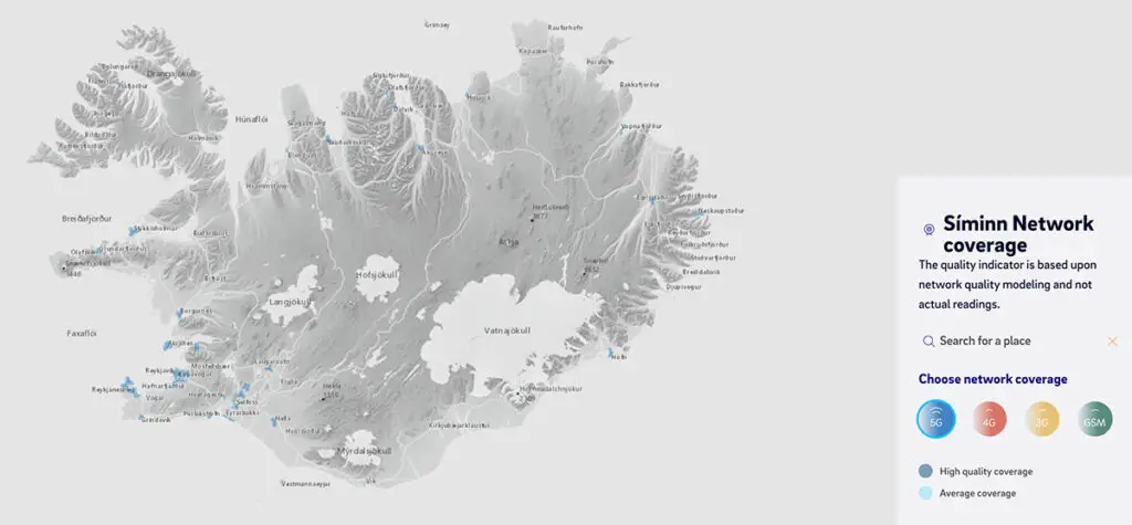 siminn 5g coverage map for iceland